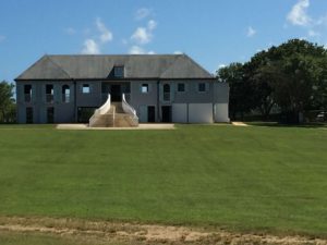 The hacienda sits on the estate of the plantation. 