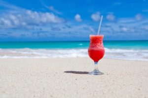 There's nothing better than rum punch on the beach. 